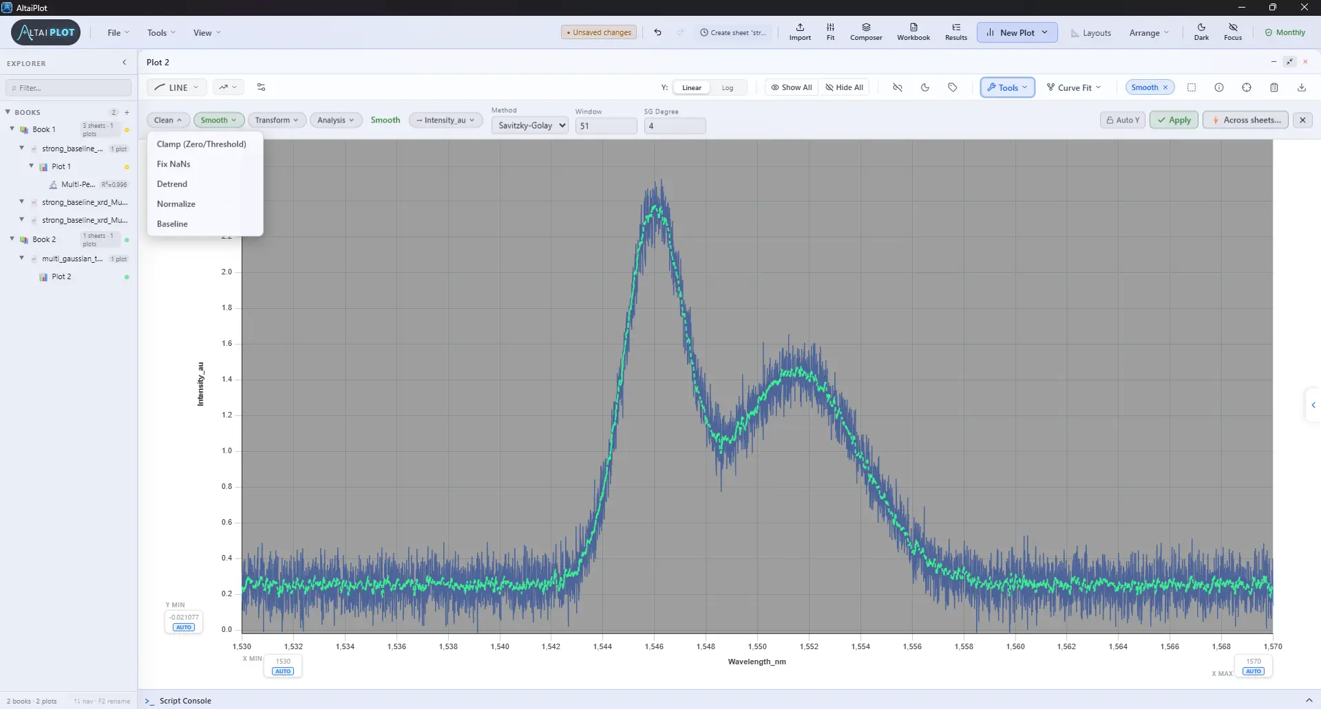 Curve Processing Tools screenshot