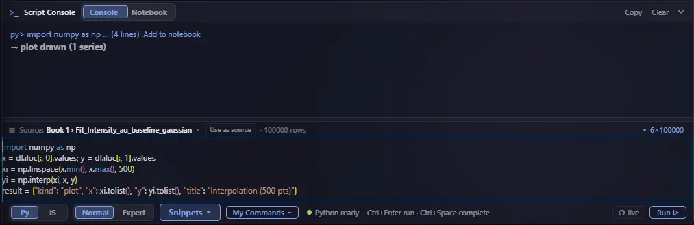 Python Script Console